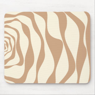 Ebb and Flow 4 in Tan and Cream Mouse Pad