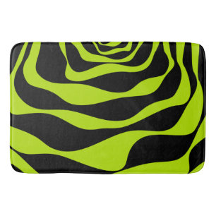 Ebb and Flow 4 - Lime Green Bath Mat