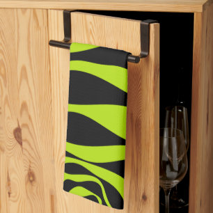 Ebb and Flow 4 - Lime Green Kitchen Towel