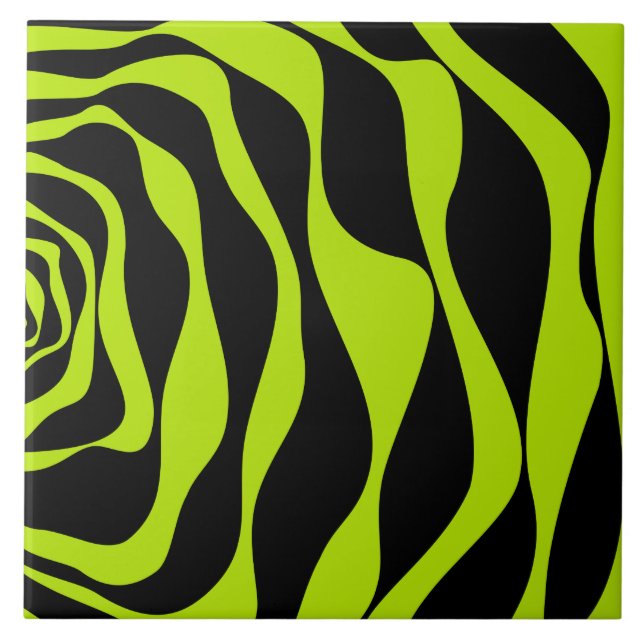 Ebb and Flow 4 - Lime Green Tile (Front)