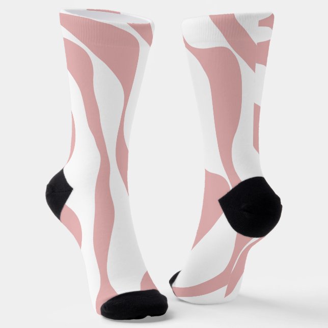Ebb and Flow 4 - Pink and White Socks (Angled)