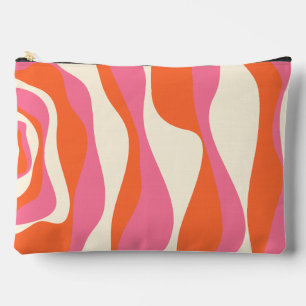 Ebb and Flow 4 - Pink, Orange and Cream Accessory Pouch