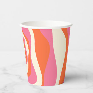 Ebb and Flow 4 - Pink, Orange and Cream Paper Cups