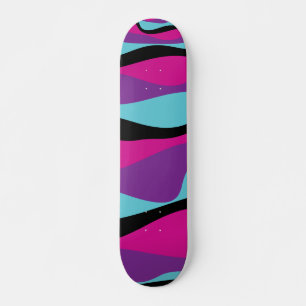 Ebb and Flow 4 - Pink, Purple, Blue and Black Skateboard