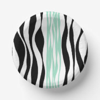Ebb and Flow - Mint Green, White and Black