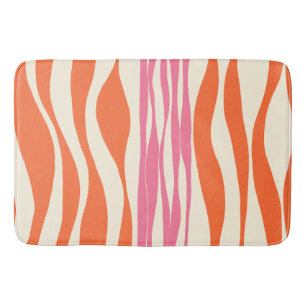Ebb and Flow - Pink, Orange, and Cream  Bath Mat
