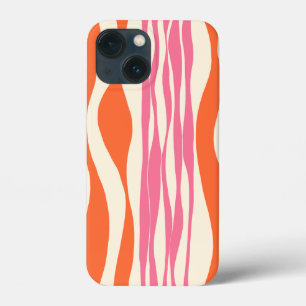 Ebb and Flow - Pink, Orange, and Cream  iPhone 13 Mini Case