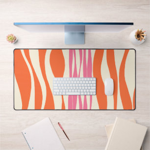 Ebb and Flow - Pink, Orange, and Cream Desk Mat