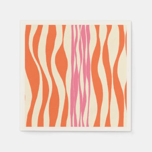 Ebb and Flow - Pink, Orange, and Cream Napkin