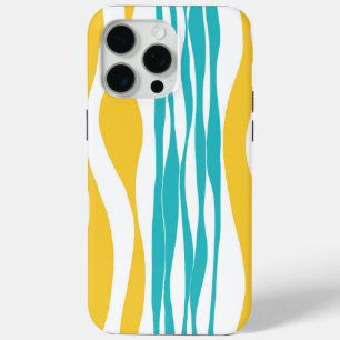 Ebb and Flow - Turquoise & Yellow iPhone 15 Pro Max Case