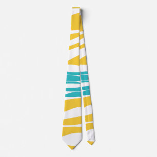 Ebb and Flow - Turquoise & Yellow Tie
