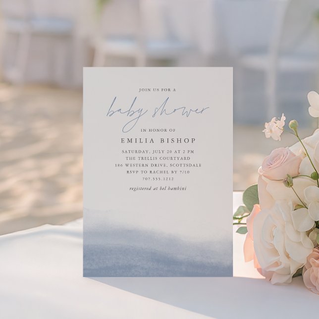 Ebb Tide Coastal Watercolor Baby Shower Invitation (Creator Uploaded)