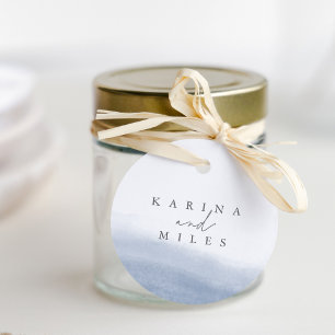 Ebb Tide Coastal Watercolor Wedding Favour Tags