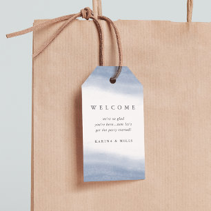 Ebb Tide Coastal Watercolor Wedding Welcome Gift Tags