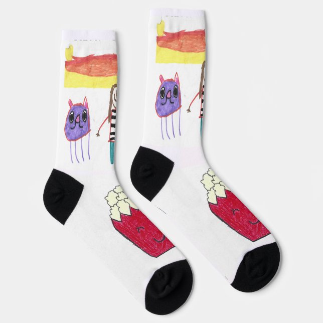 Ebby with her pet socks (Right)