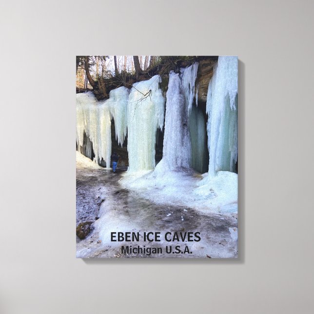 EBEN ICE CAVES MICHIGAN U.S.A. CANVAS PRINT (Front)