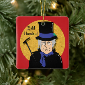 Ebenezer Scrooge Bah! Humbug! Ceramic Ornament
