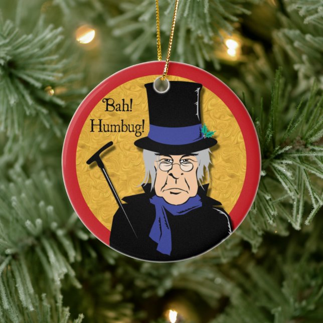 Ebenezer Scrooge Bah! Humbug! Ceramic Ornament (Tree)