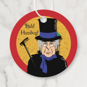 Ebenezer Scrooge Bah! Humbug! Favour Tags
