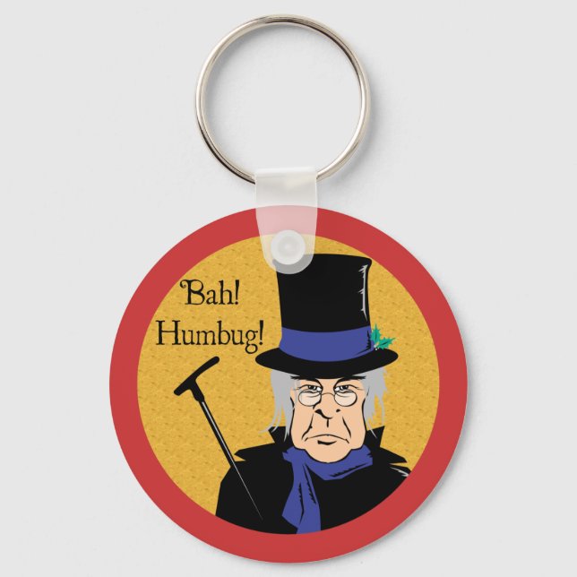 Ebenezer Scrooge Bah! Humbug! Keychain (Front)