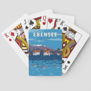 Ebensee Austria Travel Art Vintage Playing Cards