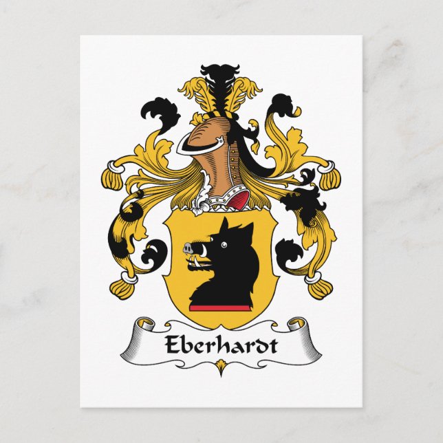 Eberhardt Family Crest Postcard (Front)