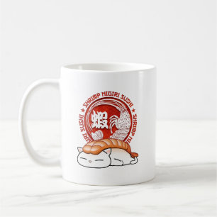 Ebi Shrimp Sushi Cat Coffee Mug