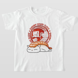 Ebi Shrimp Sushi Cat T-Shirt