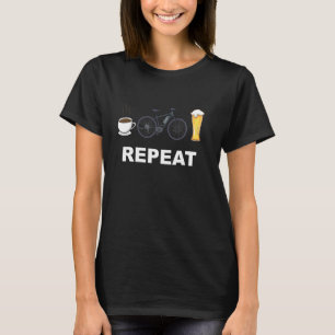 Ebike Cycling Bicylce Coffee Ebike Beer Repeat Cyc T-Shirt