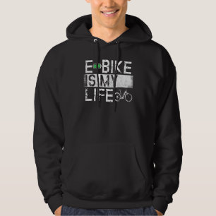 Ebike Cycling Retro E Bike Cyclist Battery Bicycle Hoodie