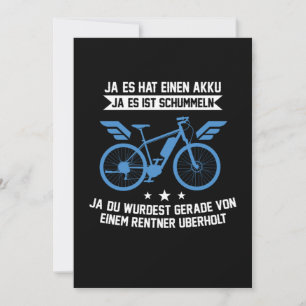 EBike Fahrrad Rente Rentner Cyclist Biking Gift Invitation