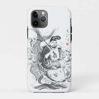 Ebisu - God of Fishing & Commerce (ink painting) iPhone 11 Pro Case