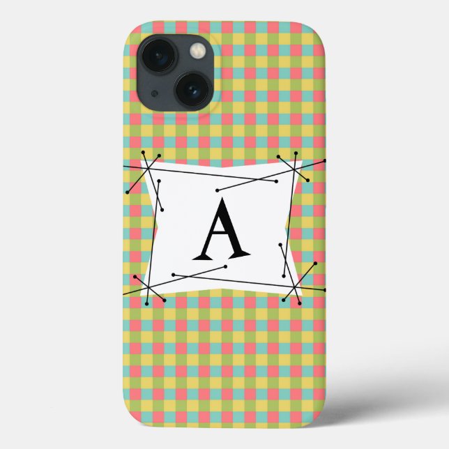 Éblouir Vérifier "Monogramme" coque ipad vertical (Verso)