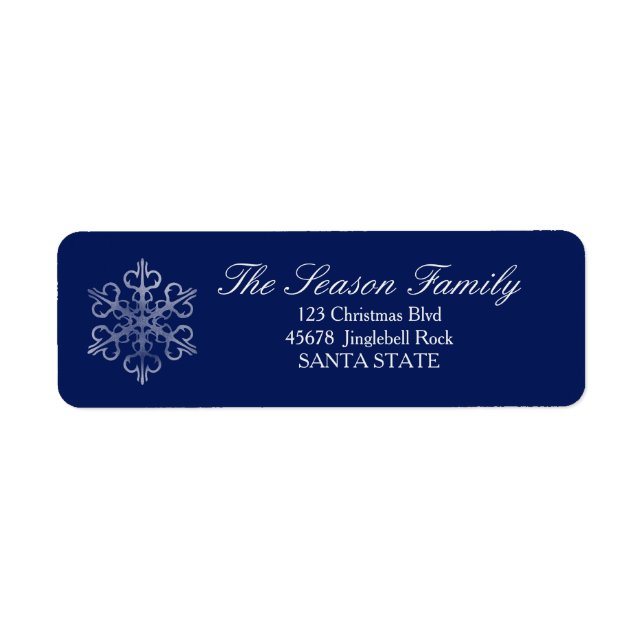 éblouissant flocon Étiquette de adresse de vacance (Devant)