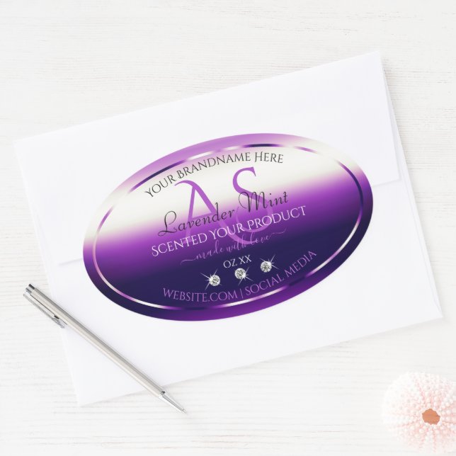 Éblouissant Purple Produit Étiquettes Diamants Mon (Enveloppe)