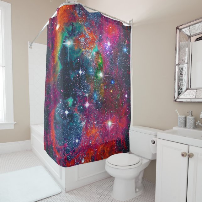 Éblouissant rideau de douche de champ Star (En situation)