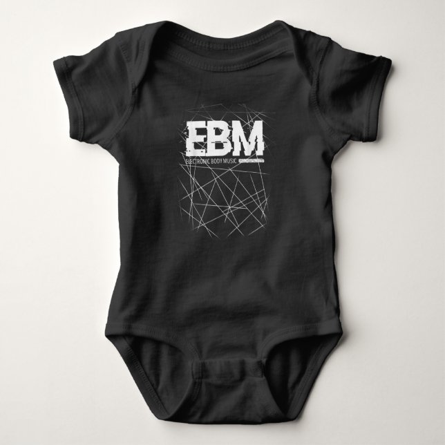 EBM ELECTRONIC BODY MUSIC DESIGN, DARK WAVES, BABY BODYSUIT (Front)