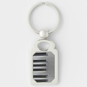 Ebony and Ivory Custom Text Keychain