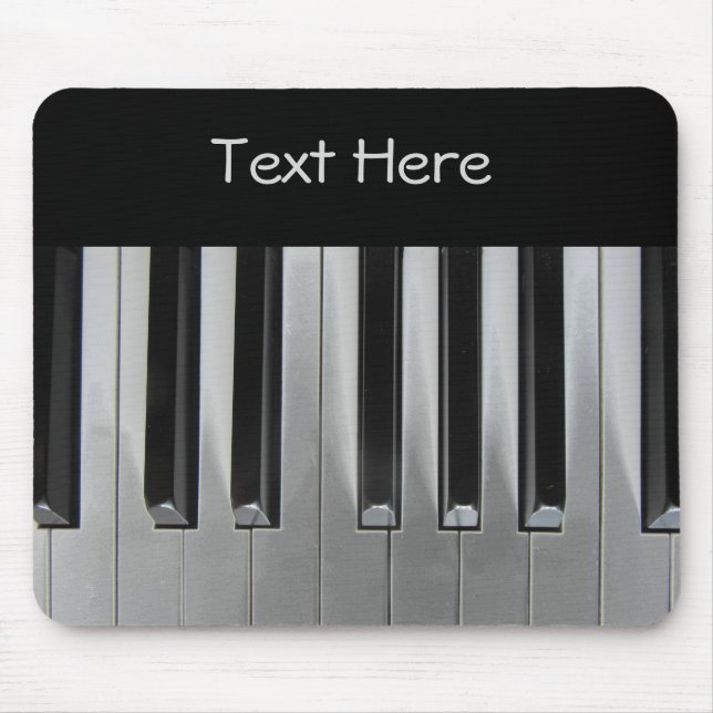 Ebony and Ivory Custom Text Mouse Pad (Front)