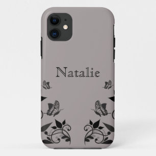 Ebony Butterfly Floral BT iPhone 5 Case