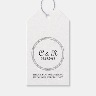 Ebony Encircled Round Gift Tags