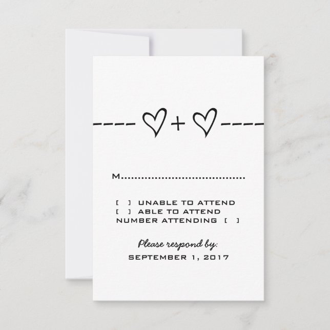 Ebony Heart Equation Response Card (Front)