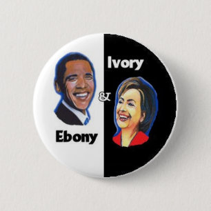 Ebony & Ivory 2 Inch Round Button