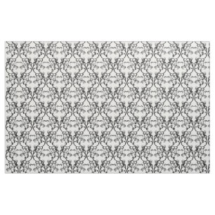 Ebony Ivory Parisian Damask Pattern Fabric