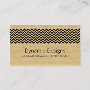 Ebony Rustic Chevron Carte de visite