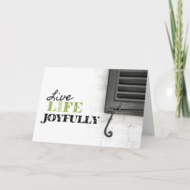 EBONY SHUTTER Greeting Card (Front)