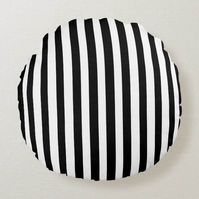 Ebony Snow Round Pillow (Front)