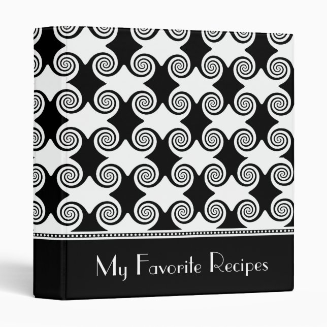Ebony Swirls Recipe Binder (Front/Spine)
