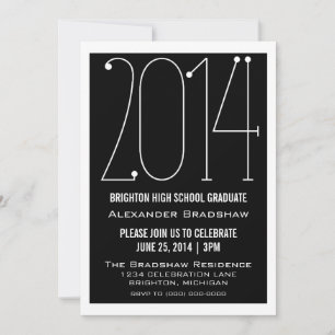Ebony Trendy 2014 Graduation Invitation