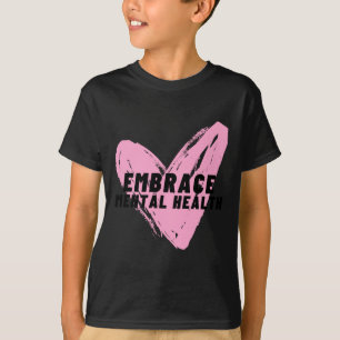 Ebrace Mental Health Pink Heart Sticker  T-Shirt